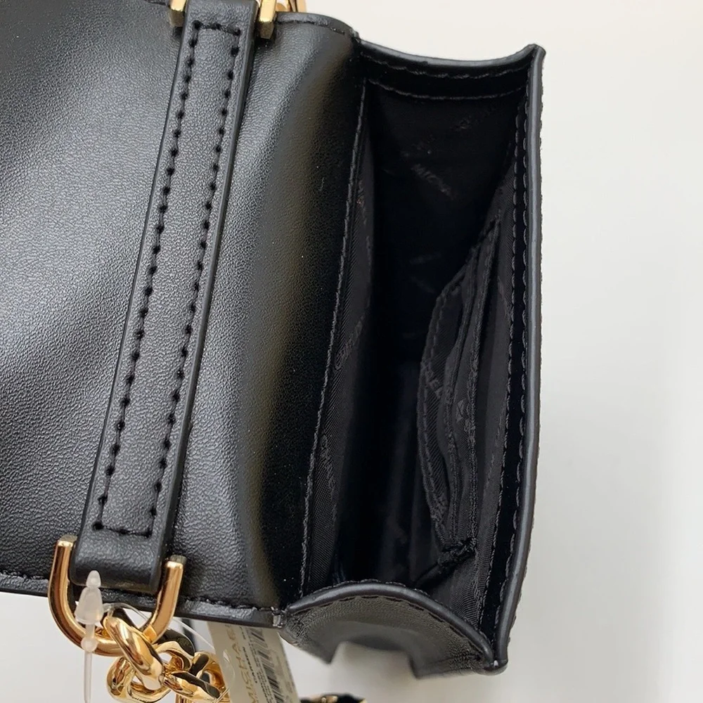 MICHAEL KORS Carmen NS Small Phone Crossbody Bag Black color - Picture 4 of 16